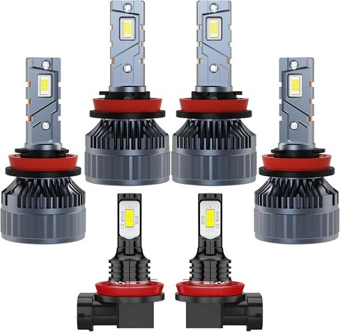 LED Bulbs Combo Compatible with Toyota Camry 2007 2008 2009 2010 2011 2012 2013 2014 2015 2016 2017, 9005 High Beam H11 Low Beam and H11 Fog Light, 6-Pack in Saudi Arabia