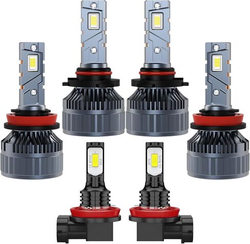 LED Bulbs Combo Compatible with Toyota Camry 2007 2008 2009 2010 2011 2012 2013 2014 2015 2016 2017, 9005 High Beam H11 Low Beam and H11 Fog Light, 6-Pack in Saudi Arabia