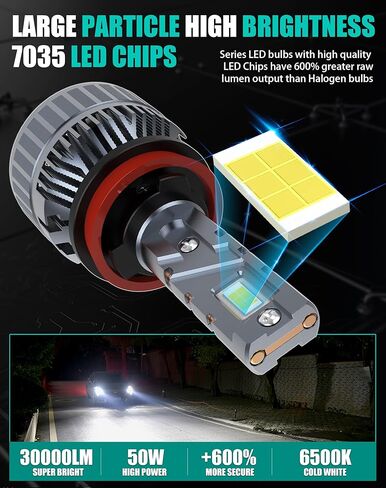 LED Bulbs Combo Compatible with Toyota Camry 2007 2008 2009 2010 2011 2012 2013 2014 2015 2016 2017, 9005 High Beam H11 Low Beam and H11 Fog Light, 6-Pack in Saudi Arabia