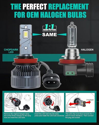 LED Bulbs Combo Compatible with Toyota Camry 2007 2008 2009 2010 2011 2012 2013 2014 2015 2016 2017, 9005 High Beam H11 Low Beam and H11 Fog Light, 6-Pack in Saudi Arabia