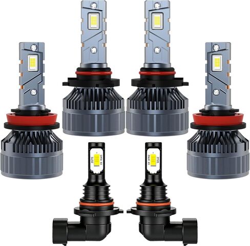 LED Bulbs Combo Compatible with Toyota Camry 2007 2008 2009 2010 2011 2012 2013 2014 2015 2016 2017, 9005 High Beam H11 Low Beam and H11 Fog Light, 6-Pack in Saudi Arabia