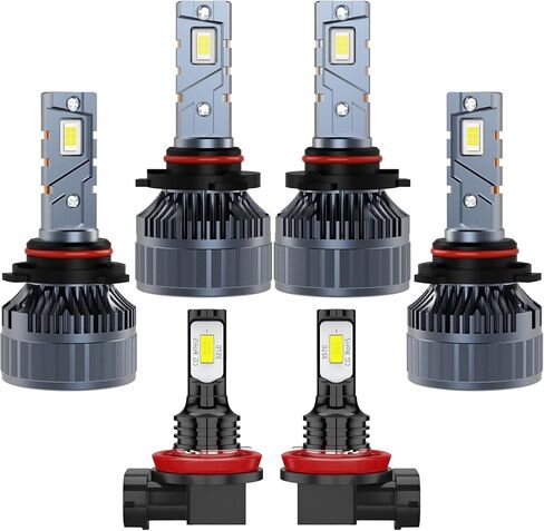 LED Bulbs Combo Compatible with Toyota Camry 2007 2008 2009 2010 2011 2012 2013 2014 2015 2016 2017, 9005 High Beam H11 Low Beam and H11 Fog Light, 6-Pack in Saudi Arabia