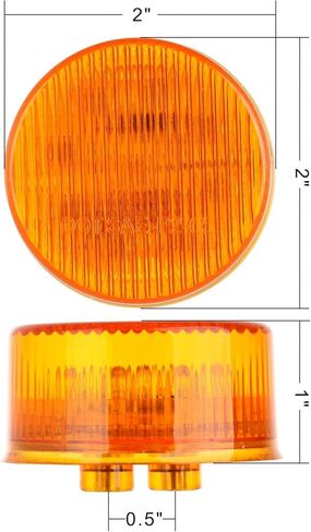 8 × 2.5 بوصة مصابيح LED مستديرة للمقطورة أضواء العنبر 9 ثنائيات فلاش جبل 2.5 بوصة أضواء التخليص شاحنة مقطورة ماركر أضواء إنديورز لشاحنة فان شاحنة حافلة سيارة قارب in Kuwait