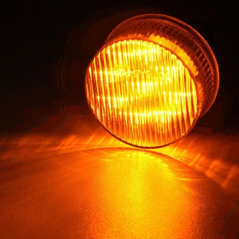 8 × 2.5 بوصة مصابيح LED مستديرة للمقطورة أضواء العنبر 9 ثنائيات فلاش جبل 2.5 بوصة أضواء التخليص شاحنة مقطورة ماركر أضواء إنديورز لشاحنة فان شاحنة حافلة سيارة قارب in Kuwait