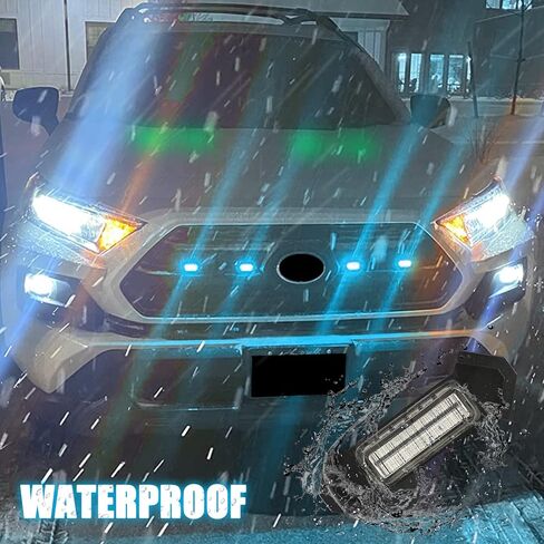 مصابيح LED شبكية RGB متوافقة مع Toyota Tacoma 2016-2023 TRD PRO OEM فقط، مصابيح LED شبكية أمامية عدسة واضحة مع دليل التثبيت، تطبيق/تحكم مزدوج عن بعد 20 لونًا مخصصًا in Kuwait