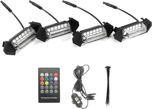 مصابيح LED شبكية RGB متوافقة مع Toyota Tacoma 2016-2023 TRD PRO OEM فقط، مصابيح LED شبكية أمامية عدسة واضحة مع دليل التثبيت، تطبيق/تحكم مزدوج عن بعد 20 لونًا مخصصًا in Kuwait