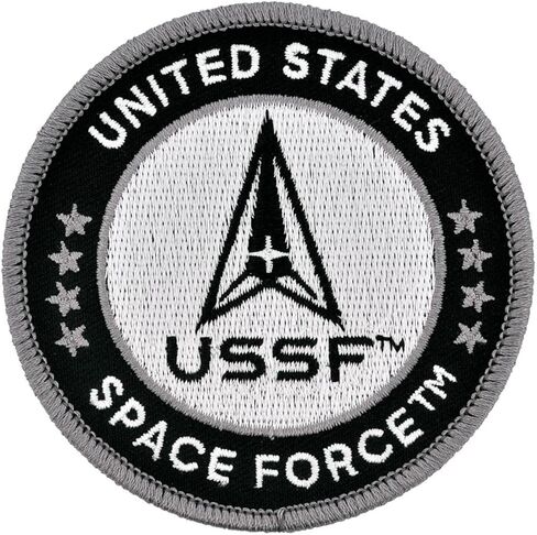 PinMart's Officially Licensed U.S. Space Force Round Logo Embroidered Patch – Iron On in Kuwait