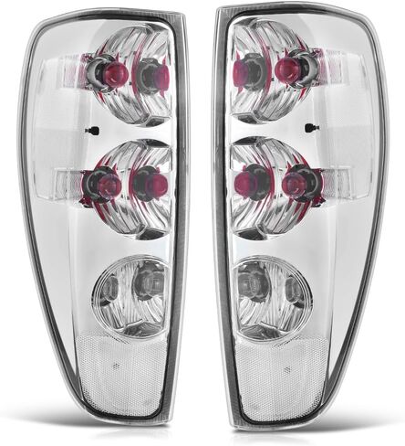 [Pair] Tail Light Rear Brake Lamps Assembly Compatible with 04-12 Chevy Colorado/GMC Canyon,Chrome Housing Clear Corner in Saudi Arabia