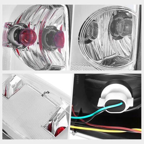 [Pair] Tail Light Rear Brake Lamps Assembly Compatible with 04-12 Chevy Colorado/GMC Canyon,Chrome Housing Clear Corner in Saudi Arabia