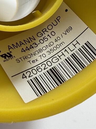 Amann Strongbond 40 / V69 خيط نايلون صناعي TEX 70 3500m - خيط خياطة عالي التحمل للجلود والمفروشات والحقائب - 3,827 ياردة، أحمر 420620GH1LH in Kuwait