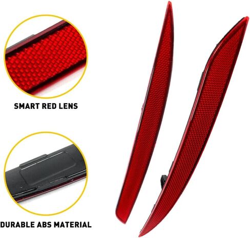 Rear Bumper Reflector Lamp Compatible for TESLA MODEL Y 2020-2024,Replacement Red Marker Lights Lens Left Driver Right Passenger Side Trim in Saudi Arabia