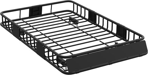 64" x 39" Universal Roof Rack Basket – Heavy Duty Top Mount Cargo Carrier with Weather-Resistant Steel Construction for Car, Truck & SUV Luggage Transport in Saudi Arabia