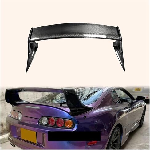 Compatible with Toyota 93-98 Supra MK4 JZA80 TR-Style Carbon Fiber Rear Trunk Spoiler Wing in Kuwait