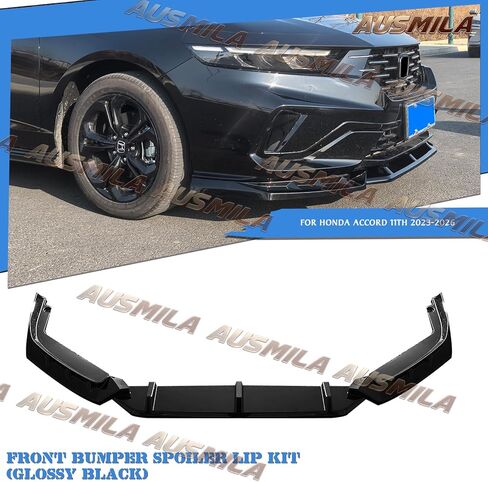 1 Set Front Bumper Spoiler Lip for Honda Accord 11th 2023-2026 Black in Saudi Arabia