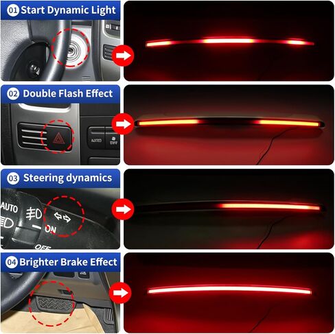 ABS Roof Spoiler Fits for 2003-2009 for Toyota Land Cruiser Prado 120 LC120 FJ120 LED Brake Light Spoiler Steering Signal Modification External Upgraded Accessories in Saudi Arabia