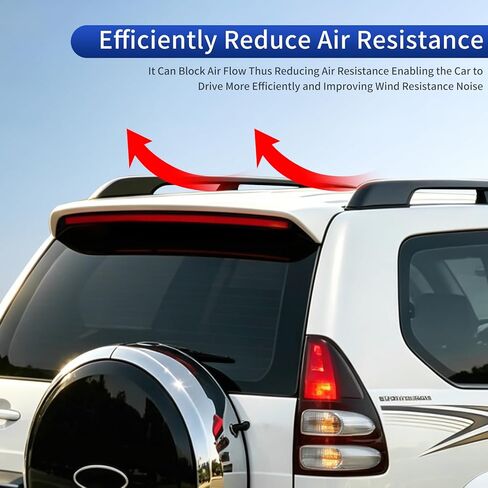 ABS Roof Spoiler Fits for 2003-2009 for Toyota Land Cruiser Prado 120 LC120 FJ120 LED Brake Light Spoiler Steering Signal Modification External Upgraded Accessories in Saudi Arabia
