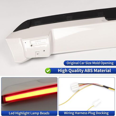 ABS Roof Spoiler Fits for 2003-2009 for Toyota Land Cruiser Prado 120 LC120 FJ120 LED Brake Light Spoiler Steering Signal Modification External Upgraded Accessories in Saudi Arabia