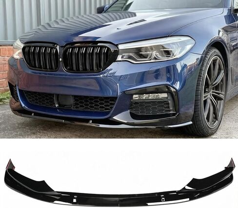 Front Bumper Lip Splitter Spoiler Compatible with 2017-2020 5 Series G30 G31 M Sport，Gloss Black Accessories Air Chin Dam Body Kit in Saudi Arabia