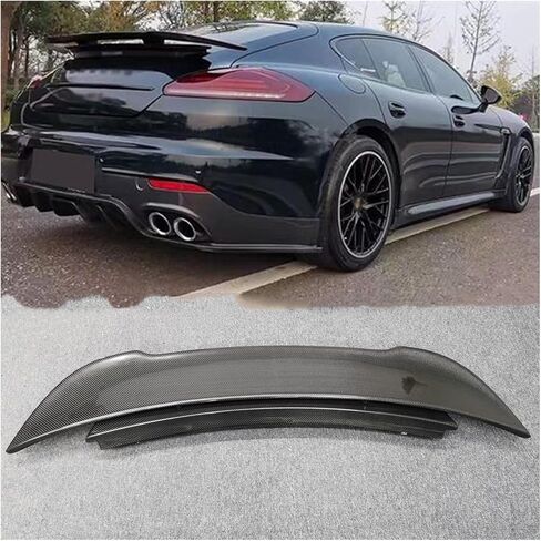 Rear Spoiler Wing Compatible for Porsche Panamera 970.2 2014-2016 Trunk Lid Roof Cover Tail Flap Splitter Lip Canard Trim in Saudi Arabia