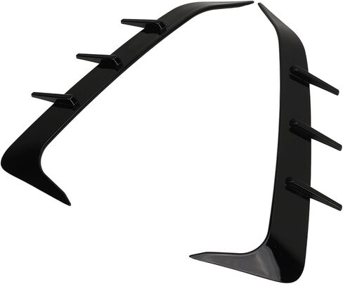 Bumper Lower Ventilation Frame, Glossy Black 2 Pieces Rear Bumper Vent Spoiler Easy Installation Perfect Fit Anti-Scratch X6 in Saudi Arabia