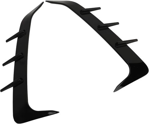Bumper Lower Ventilation Frame, Glossy Black 2 Pieces Rear Bumper Vent Spoiler Easy Installation Perfect Fit Anti-Scratch X6 in Saudi Arabia