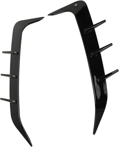 Bumper Lower Ventilation Frame, Glossy Black 2 Pieces Rear Bumper Vent Spoiler Easy Installation Perfect Fit Anti-Scratch X6 in Saudi Arabia