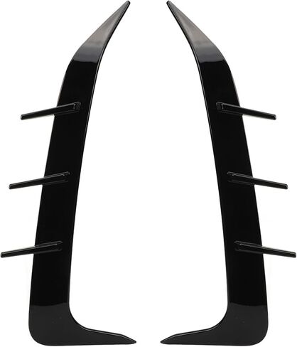 Bumper Lower Ventilation Frame, Glossy Black 2 Pieces Rear Bumper Vent Spoiler Easy Installation Perfect Fit Anti-Scratch X6 in Saudi Arabia