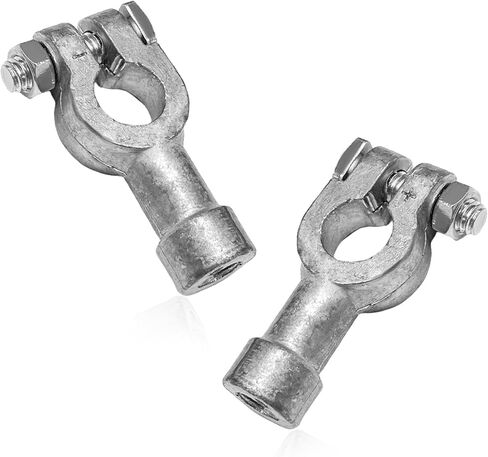 Sun Walker 2PCS Car Battery Terminal Connectors, Auto Positive & Negative Top Post to Side Post Terminal Adapter, Heavy Duty Lead Conversion Battery Connector for Car Truck Marine Boat in Kuwait