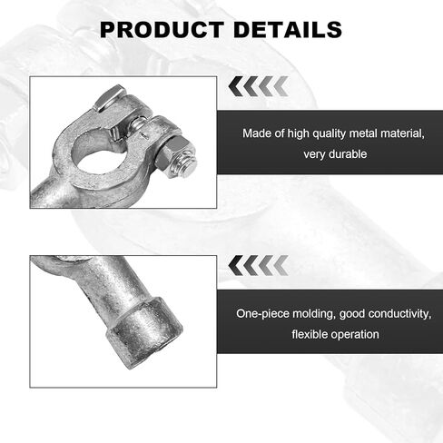 Sun Walker 2PCS Car Battery Terminal Connectors, Auto Positive & Negative Top Post to Side Post Terminal Adapter, Heavy Duty Lead Conversion Battery Connector for Car Truck Marine Boat in Kuwait