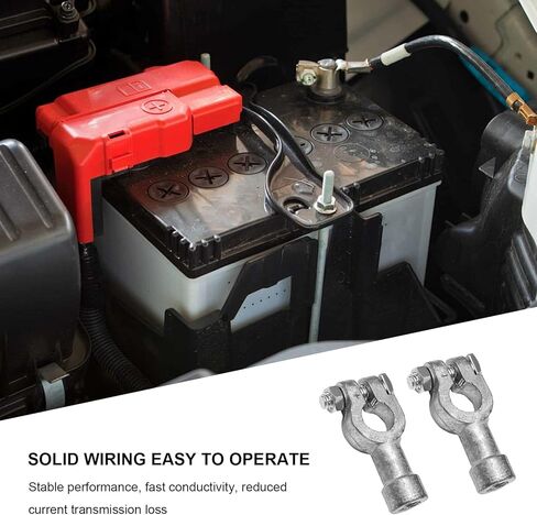 Sun Walker 2PCS Car Battery Terminal Connectors, Auto Positive & Negative Top Post to Side Post Terminal Adapter, Heavy Duty Lead Conversion Battery Connector for Car Truck Marine Boat in Kuwait