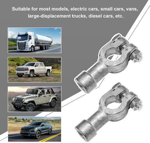 Sun Walker 2PCS Car Battery Terminal Connectors, Auto Positive & Negative Top Post to Side Post Terminal Adapter, Heavy Duty Lead Conversion Battery Connector for Car Truck Marine Boat in Kuwait