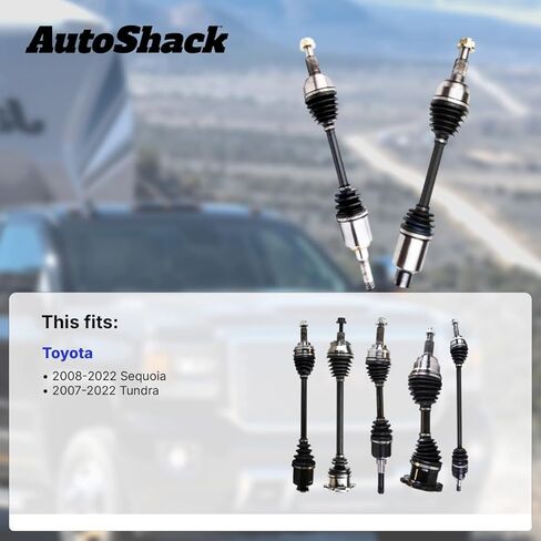 مجموعات عمود المحور الأمامي من AutoShack لتويوتا، تندرا 2007-2022 سيكويا 2008-2022، 4WD V6 3.4L 4.0L V8 4.6L 4.7L 5.7L، يسار ويمين، زوج in Kuwait