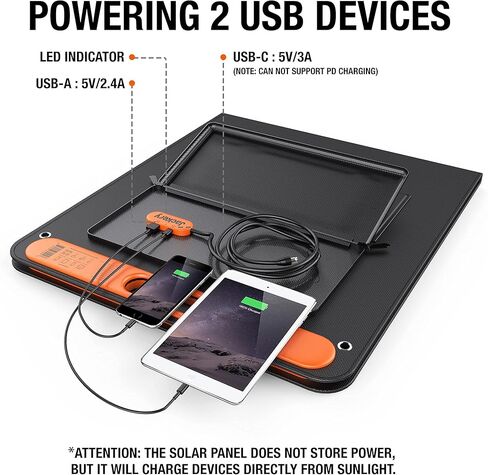 Jackery SolarSaga 100X Portable Solar Panel with USB Outputs for Phones for Explorer 240/300/500/1000/1500 Power Station (Renewed) in Kuwait