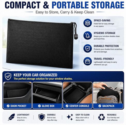 Magnetic Mesh Car Window Shades 2 Pack, 90% UV Block, Breathable Mesh, Privacy with Inside Visibility, Easy Magnetic Install, for Baby, Breastfeeding, Camping (Black, Large 31.5"L x 20"W) in Saudi Arabia