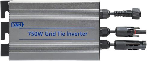 Y&H 750W Grid Tie Micro Inverter MPPT Solar Input 24-60V, AC120V Output, Compatible with 24V/36V Solar Panels, Vmp:30-42V/Voc:38-60V, No Battery Required, for Home & RV Use & Off-Grid System in Saudi Arabia