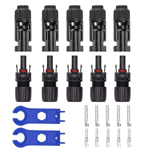 5 Pairs Solar Connectors M-C-4 Male/Female IP67 Waterproof Solar Panel Cable Connectors with Spanners in Kuwait