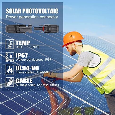 5 Pairs Solar Connectors M-C-4 Male/Female IP67 Waterproof Solar Panel Cable Connectors with Spanners in Kuwait