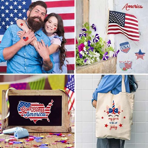 25 Pcs Patriotic Stencils Reusable 4th of July Stencils for Painting American Flag Scrapbook Drawing DIY Wall Floor Rock Painting Craft Art Project Independence Day Bag Shirt Decoration in Saudi Arabia