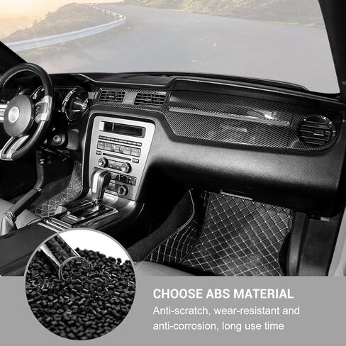 Jimen لـ 2010-2014 Ford Mustang وحدة التحكم المركزية لوحة القيادة غطاء لوحة القيادة ملحقات الكسوة الداخلية (ألياف الكربون) in Kuwait