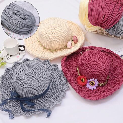 Nylon Cord Yarn 186 Yard (170 m) x 3 mm, Macrame Thread DIY Hand Cushion Hat Crochet Hollow Line Backpack Drawstring (Grape Red) in Kuwait