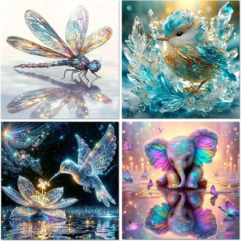 SHLUHA 6 Pack Diamond Painting Kits for Adults 5D Diamond Art Kits for Beginners Round Full Drill Arts&Crafts Gem Art by Number Home Wall Decor Gift 12x16 Inches in Kuwait