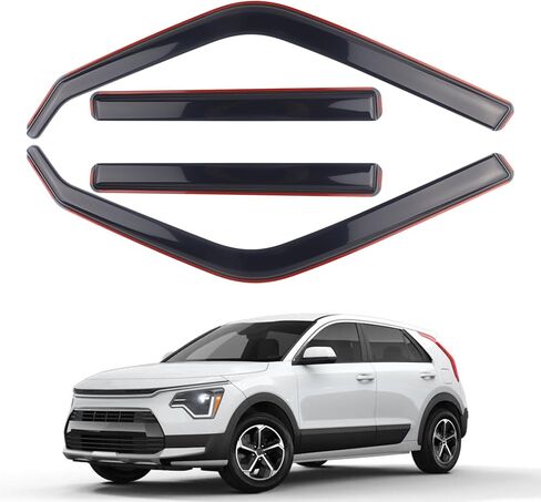 Smoke Black in-Channel Window Visor Window Deflectors Rain Guards Compatible with 2023-2025 Kia NIRO 4-Piece Set in Kuwait