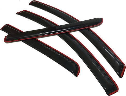 in-Channel Style Smoke Window Visors Rain Guard Shade Compatible with Chevrolet Colorado Crew Cab 2015-2022 in Saudi Arabia