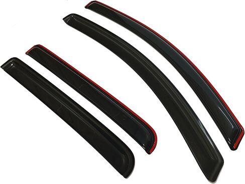 in-Channel Style Smoke Window Visors Rain Guard Shade Compatible with Chevrolet Colorado Crew Cab 2015-2022 in Saudi Arabia