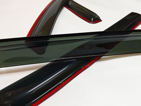 in-Channel Style Smoke Window Visors Rain Guard Shade Compatible with Chevrolet Colorado Crew Cab 2015-2022 in Saudi Arabia