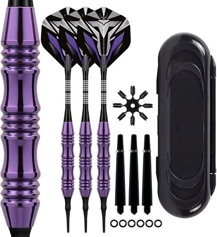 Steel Tip Darts Set Professional, Heavy Metal Darts with Non-Slip Barrel & Aluminum Shafts, Includes Extra Shafts and Gift Box for Dartboard Games in Saudi Arabia
