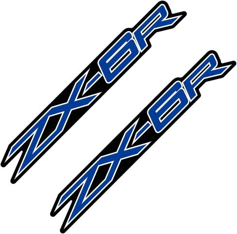 Motorcycle Reflective Flexible Vehicle Sticker Decorative Vinyl Bumper Sticks Gas Fuel Tank Badge Emblem Decals Sticker Compatible with Kawasaki ZX-6R ZX6 636 Blue Black in Saudi Arabia