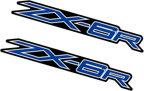 Motorcycle Reflective Flexible Vehicle Sticker Decorative Vinyl Bumper Sticks Gas Fuel Tank Badge Emblem Decals Sticker Compatible with Kawasaki ZX-6R ZX6 636 Blue Black in Saudi Arabia
