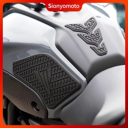 Fuel Gas Tank Pad Protector Stickers Decal Set Compatible with MT07 MT-07 2021 2022 2023 2024- Anti-Slip Protective Kit, Black | 3-Piece in Saudi Arabia