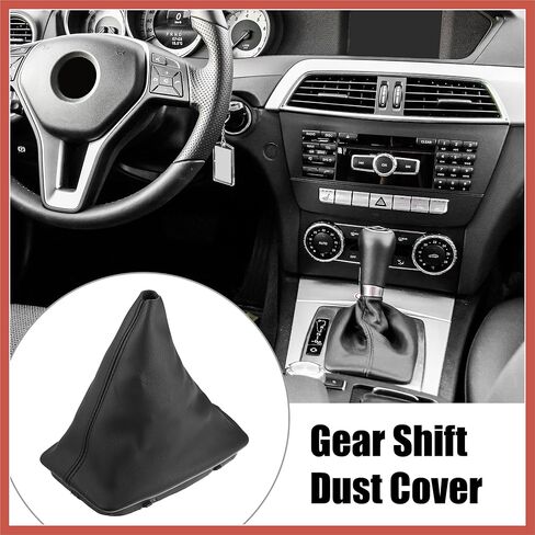 ACROPIX Car Shift Boot Cover Gear Shift Knob Handbrake Gaiter Boot PU Leather for Mercedes-Benz C-Class W204 2008-2013 Car Parts in Kuwait